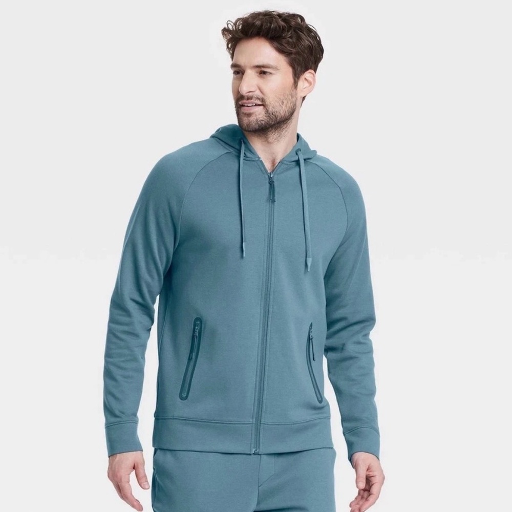 Men's Ponte Full-Zip Hoodie - All in Motion - Blue XXL